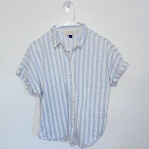Universal Thread Light Blue and White Striped Shirt